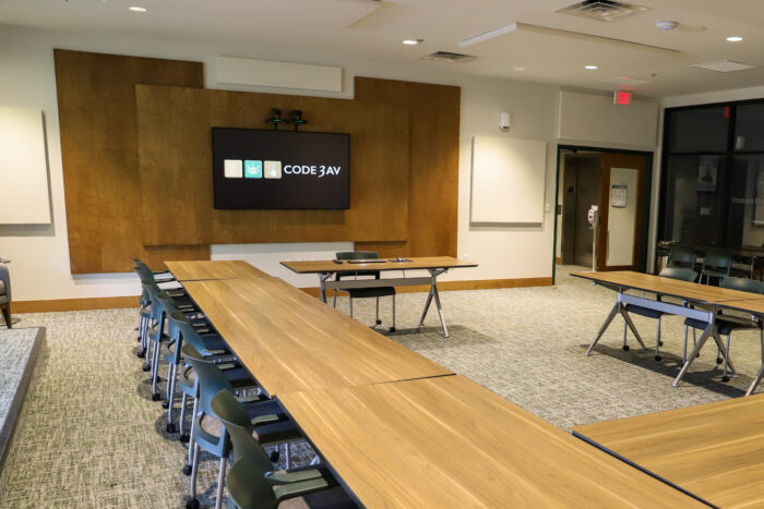 A well-designed conference room that prevents common av issues.